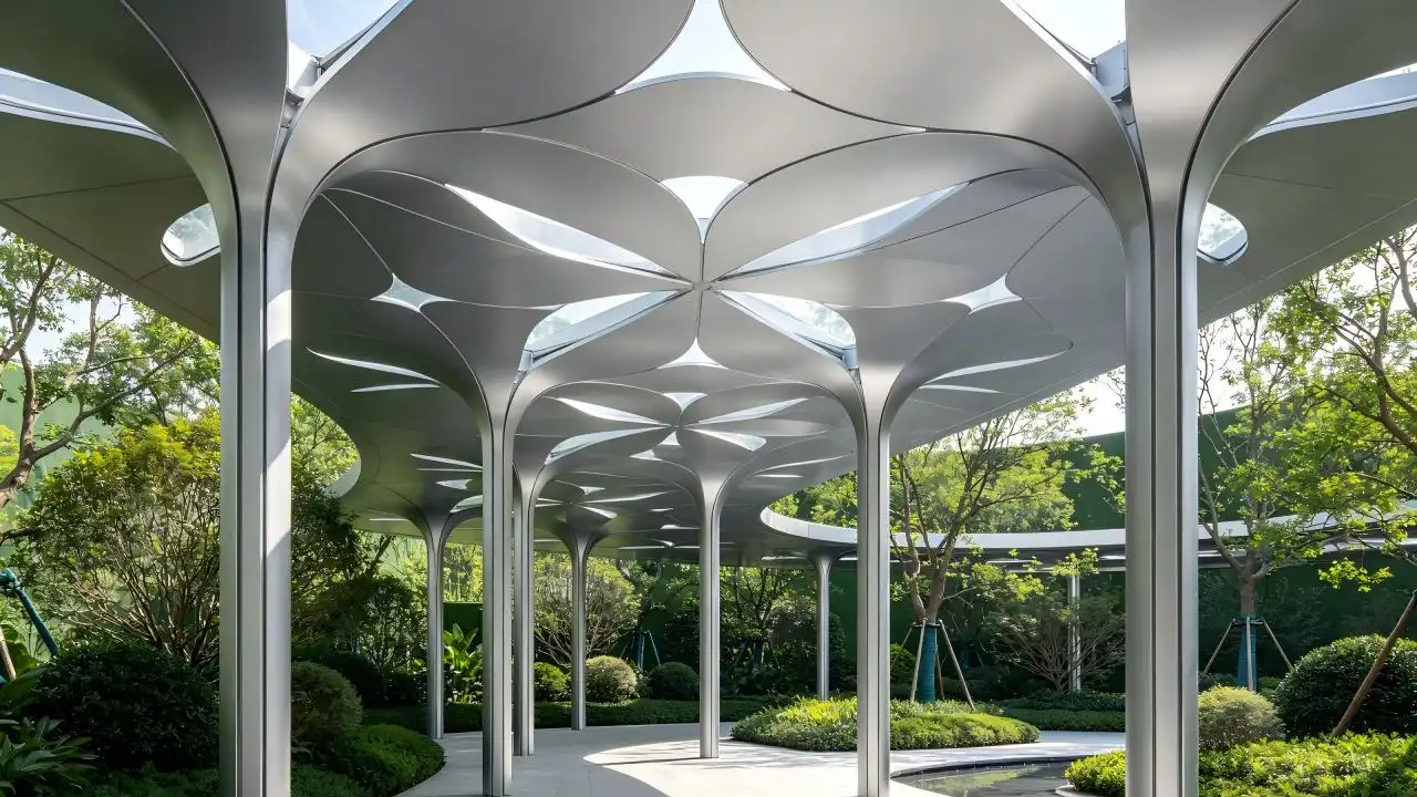 Artistic Petal Shape Aluminum Ceiling Series, Leading the New Trend of Natural Art Commercial Ceilings